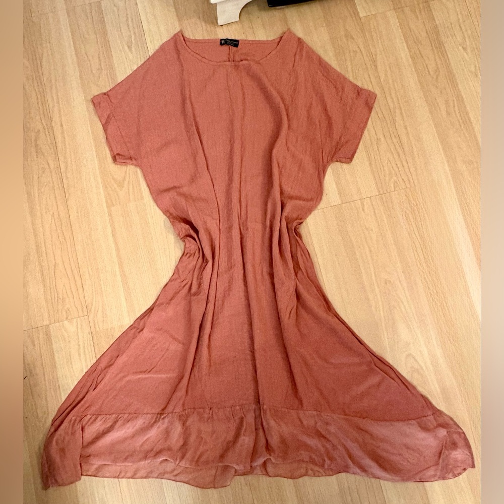 Bella Amore Made in Italy Silk blend dress. Sz XL-2X, light, breezy, pockets! - Picture 2 of 8